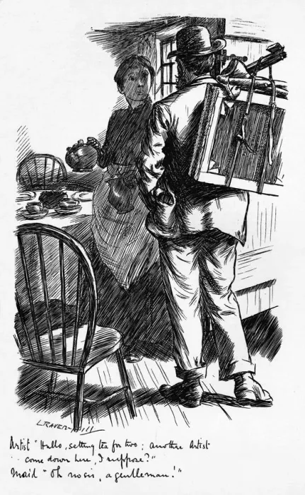 Framed Print : Oh No Sir A Genlteman, c1899. Artist: Leonard Raven-Hill Framed Print : Oh No Sir A Genlteman, c1899. Artist: Leonard Raven-Hill