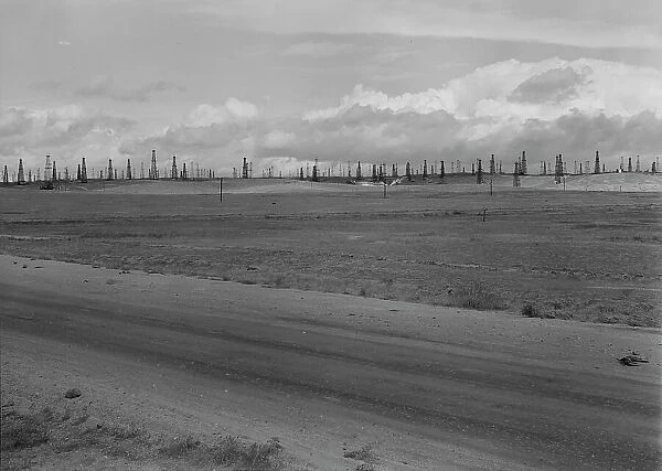 Oil fields, Kern County, California, 1938. Creator: Dorothea Lange