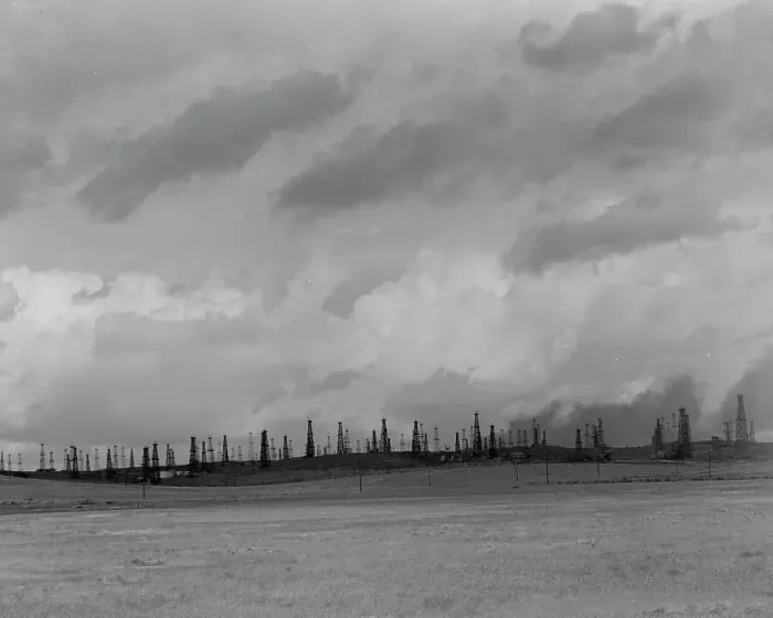 Framed Print : Oil fields, Kern County, California, 1938. Creator: Dorothea Lange Framed Print : Oil fields, Kern County, California, 1938. Creator: Dorothea Lange