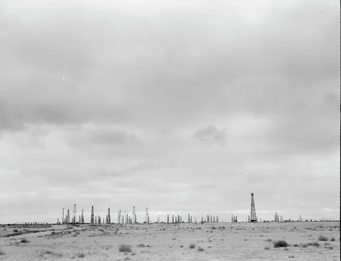 Framed Print : Oil fields, Kern County, California, 1938. Creator: Dorothea Lange Framed Print : Oil fields, Kern County, California, 1938. Creator: Dorothea Lange