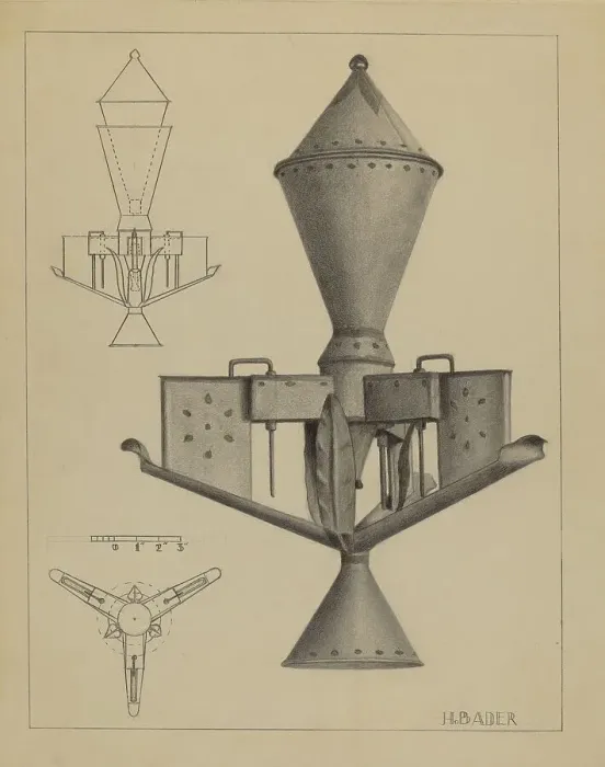 Framed Print : Oil Lamp, c. 1936. Creator: Herman Bader Framed Print : Oil Lamp, c. 1936. Creator: Herman Bader