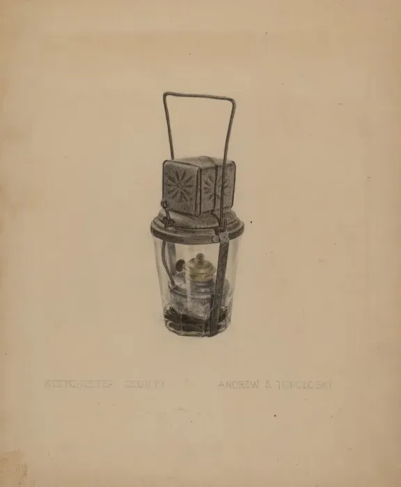 Framed Print : Oil Lamp, c. 1938. Creator: Andrew Topolosky Framed Print : Oil Lamp, c. 1938. Creator: Andrew Topolosky