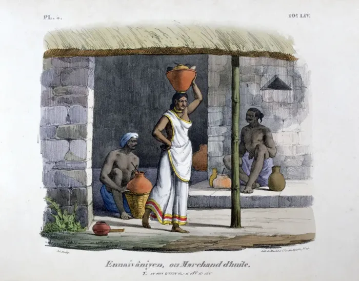Framed Print : Oil Merchant, 1828. Artist: Marlet et Cie Framed Print : Oil Merchant, 1828. Artist: Marlet et Cie