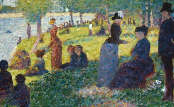 Framed Print : Oil Sketch for La Grande Jatte, 1884. Creator: Georges-Pierre Seurat