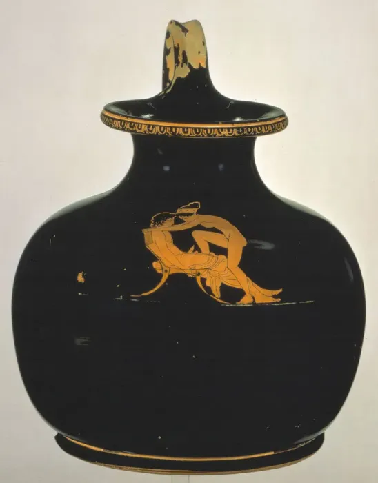 Framed Print : Oinochoe. Love-making (naked girl climbing on to a boys lap), ca 430 BC. Artist: Shuvalov Painter (active 440-410 BC) Framed Print : Oinochoe. Love-making (naked girl climbing on to a boys lap), ca 430 BC. Artist: Shuvalov Painter (active 440-410 BC)