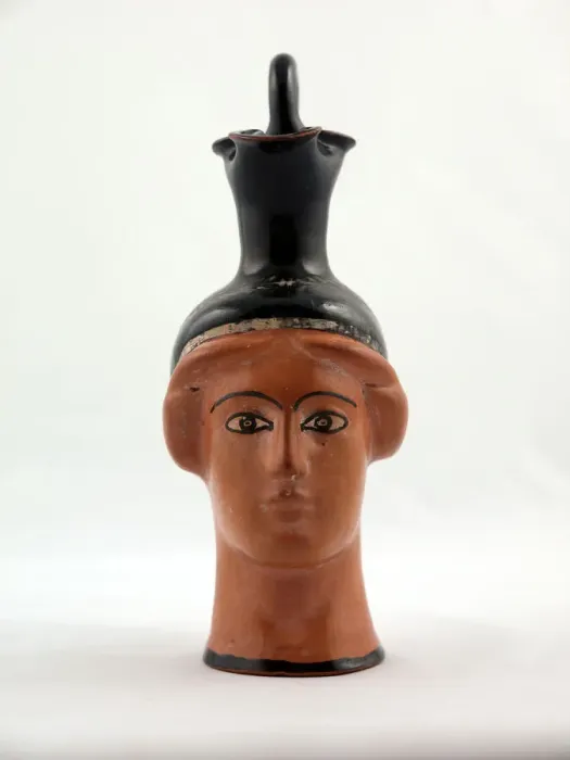 Framed Print : Oinochoe (Pitcher) in the Shape of a Female Head, about 450 BCE. Creator: Canessa Class Framed Print : Oinochoe (Pitcher) in the Shape of a Female Head, about 450 BCE. Creator: Canessa Class