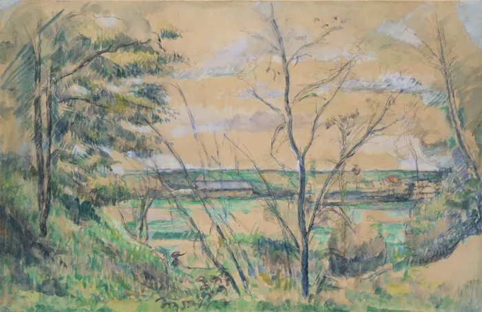 Framed Print : In the Oise Valley, 1878-80. Creator: Paul Cezanne