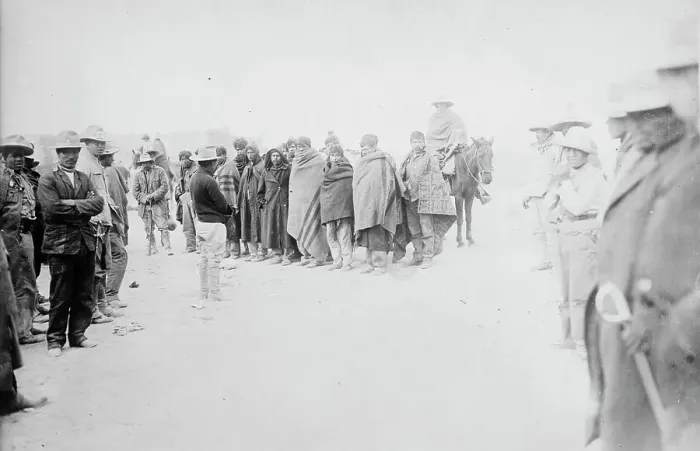 Framed Print : Ojinaga -- Captured Federals awaiting death, between c1910 and c1915. Creator: Bain News Service Framed Print : Ojinaga -- Captured Federals awaiting death, between c1910 and c1915. Creator: Bain News Service