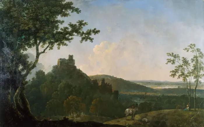 Framed Print : Okehampton Castle, 1771-1774. Creator: Richard Wilson Framed Print : Okehampton Castle, 1771-1774. Creator: Richard Wilson