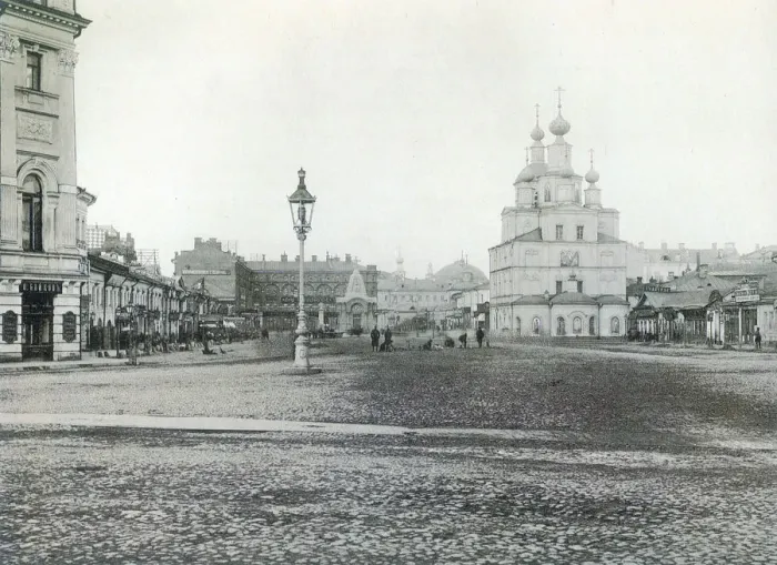 Framed Print : Okhotny Ryad (Hunting Row), Moscow, Russia 1880s Framed Print : Okhotny Ryad (Hunting Row), Moscow, Russia 1880s