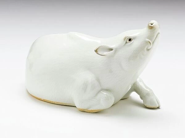 Okimono in the Form of a Reclining Boar, 19th century. Creator: Unknown