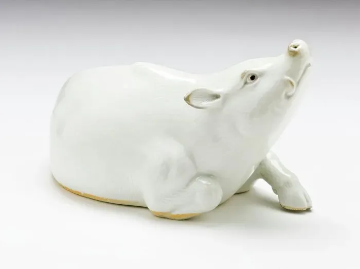 Framed Print : Okimono in the Form of a Reclining Boar, 19th century. Creator: Unknown Framed Print : Okimono in the Form of a Reclining Boar, 19th century. Creator: Unknown