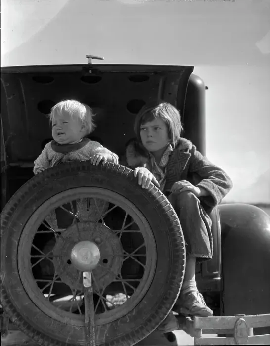 Framed Print : Oklahoma refugees, California, 1936. Creator: Dorothea Lange Framed Print : Oklahoma refugees, California, 1936. Creator: Dorothea Lange