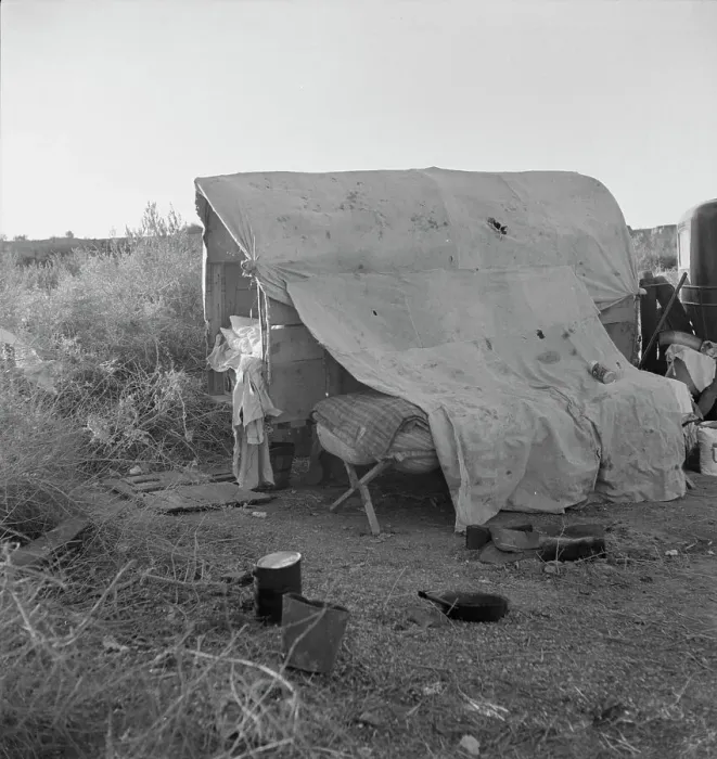 Framed Print : Oklahomans encamped on a river bottom near Holtville, California, 1937. Creator: Dorothea Lange Framed Print : Oklahomans encamped on a river bottom near Holtville, California, 1937. Creator: Dorothea Lange
