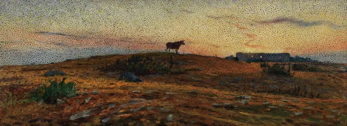Framed Print : Öland Heath at Sunset, 1903. Creator: Nils Kreuger Framed Print : Öland Heath at Sunset, 1903. Creator: Nils Kreuger