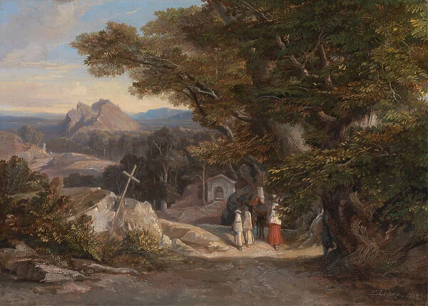 Between Olavano L Civitella, 1842. Creator: Edward Lear
