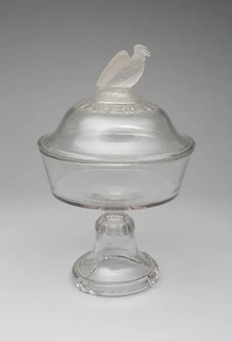 Framed Print : Old Abe / Frosted Eagle pattern compote, 1880 / 90. Creator: Crystal Glass Company Framed Print : Old Abe / Frosted Eagle pattern compote, 1880 / 90. Creator: Crystal Glass Company