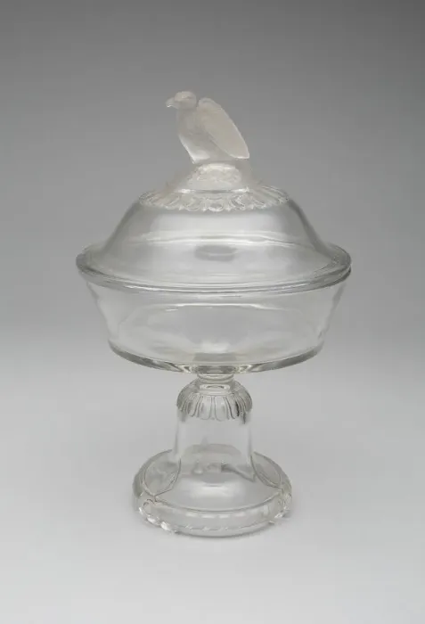 Framed Print : Old Abe / Frosted Eagle pattern covered compote on pedestal, 1880 / 90 Framed Print : Old Abe / Frosted Eagle pattern covered compote on pedestal, 1880 / 90