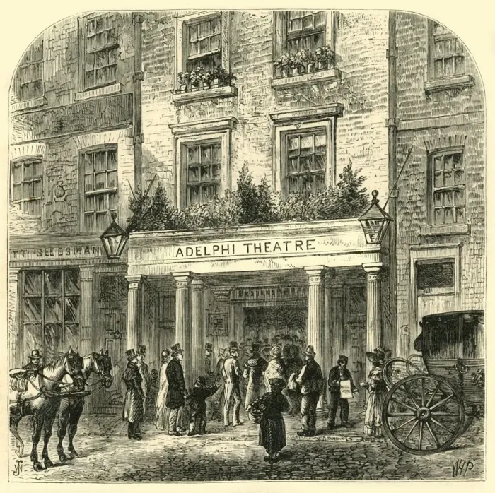 Framed Print : The Old Adelphi Theatre, (1881). Creator: Unknown Framed Print : The Old Adelphi Theatre, (1881). Creator: Unknown