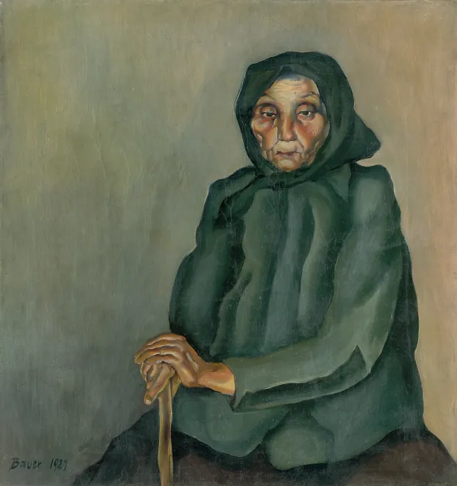 Framed Print : Old Age, 1927. Creator: Konstantin Bauer Framed Print : Old Age, 1927. Creator: Konstantin Bauer