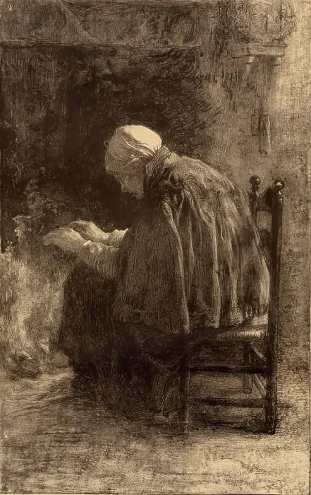 Framed Print : Old Age. Creator: Jan Veth Framed Print : Old Age. Creator: Jan Veth
