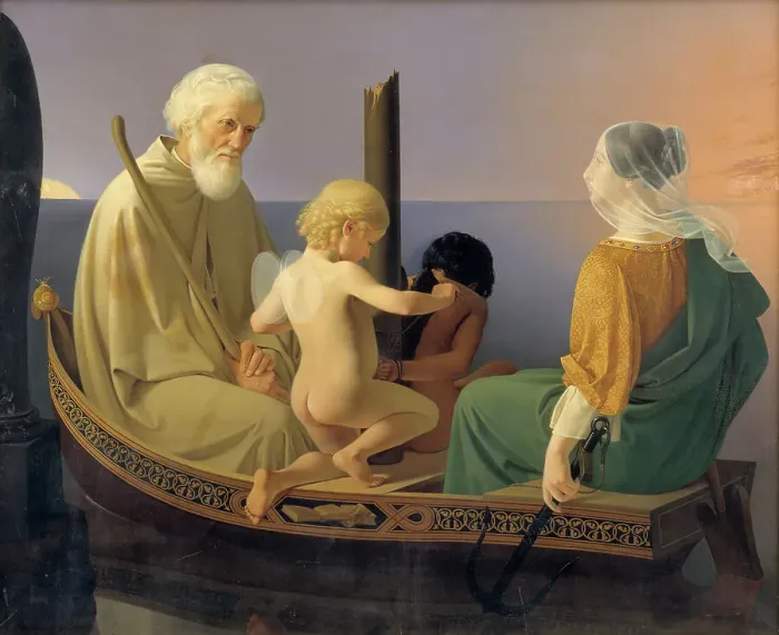 Framed Print : Old Age. From the series: The Four Ages of Man, 1840-1845. Creator: Ditlev Blunck Framed Print : Old Age. From the series: The Four Ages of Man, 1840-1845. Creator: Ditlev Blunck