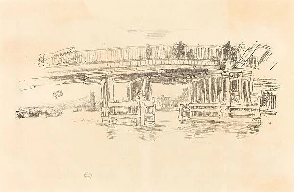 Old Battersea Bridge, 1879 / 1887. Creator: James Abbott McNeill Whistler