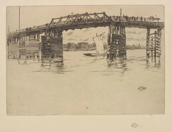 Old Battersea Bridge, 1879. Creator: James Abbott McNeill Whistler
