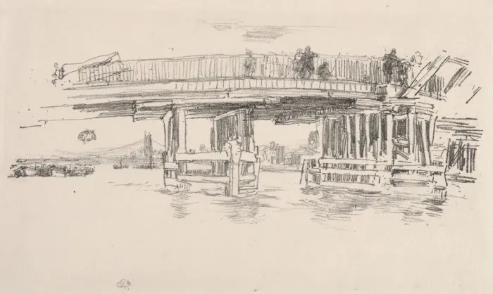 Framed Print : Old Battersea Bridge, 1879. Creator: James McNeill Whistler (American, 1834-1903) Framed Print : Old Battersea Bridge, 1879. Creator: James McNeill Whistler (American, 1834-1903)