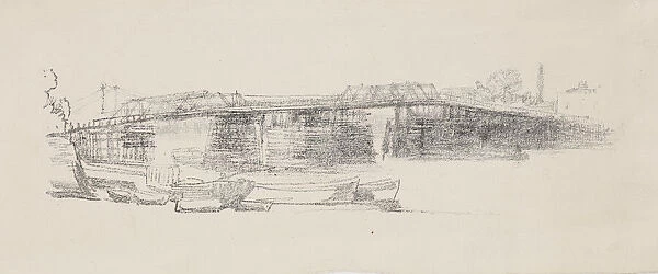 Old Battersea Bridge, No. 2, 1878-1879. Creator: James Abbott McNeill Whistler