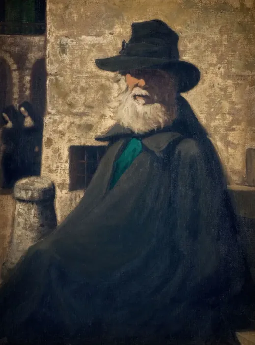 Framed Print : An Old Beggar, 1930. Creator: James Pryde Framed Print : An Old Beggar, 1930. Creator: James Pryde