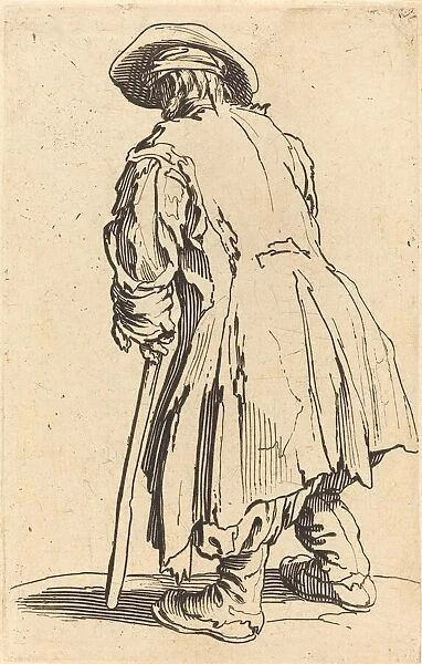 Old Beggar with One Crutch, c. 1622. Creator: Jacques Callot