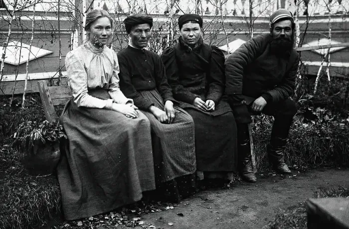 Framed Print : Old Believer family, 1890. Creator: Unknown Framed Print : Old Believer family, 1890. Creator: Unknown