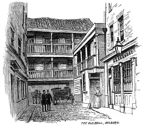 The Old Bell coaching inn, Holborn, London, 1887