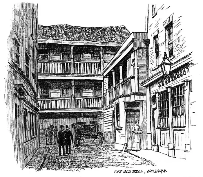 Framed Print : The Old Bell coaching inn, Holborn, London, 1887 Framed Print : The Old Bell coaching inn, Holborn, London, 1887