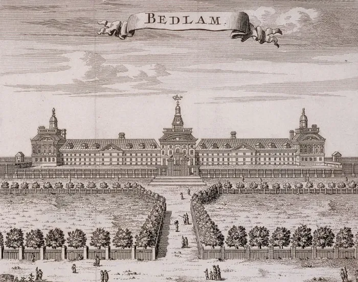 Framed Print : Old Bethlehem Hospital, London, c1700