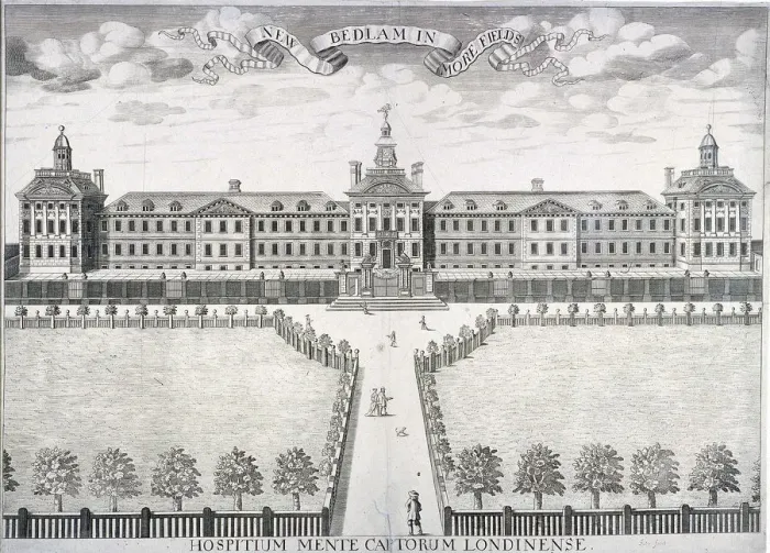 Framed Print : Old Bethlehem Hospital, London, c1714 Framed Print : Old Bethlehem Hospital, London, c1714