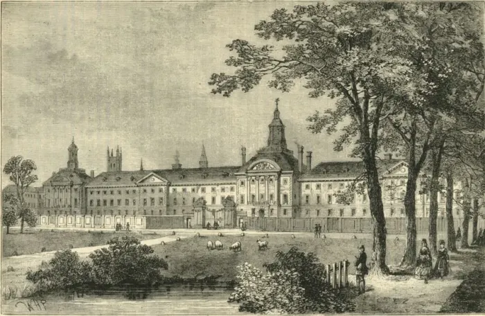 Framed Print : Old Bethlehem Hospital, Moorfields about 1750, (c1872). Creator: Unknown Framed Print : Old Bethlehem Hospital, Moorfields about 1750, (c1872). Creator: Unknown