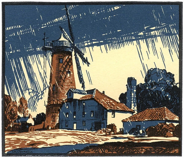 The Old Mill at Blackborough, Kings Lynn, Norfolk, early 20th century. Artist: Leonard Russell Squirrell
