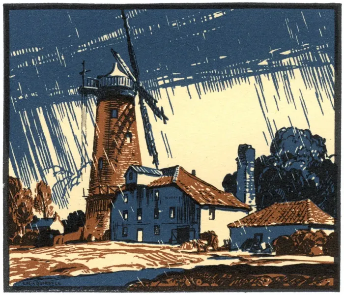 Framed Print : The Old Mill at Blackborough, Kings Lynn, Norfolk, early 20th century. Artist: Leonard Russell Squirrell Framed Print : The Old Mill at Blackborough, Kings Lynn, Norfolk, early 20th century. Artist: Leonard Russell Squirrell