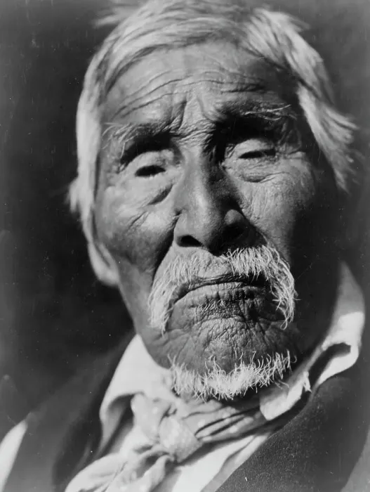 Framed Print : Old Bob-Karok, c1923. Creator: Edward Sheriff Curtis Framed Print : Old Bob-Karok, c1923. Creator: Edward Sheriff Curtis