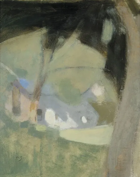 Framed Print : The Old Brewery (Composition), 1918. Creator: Schjerfbeck, Helene (1862-1946) Framed Print : The Old Brewery (Composition), 1918. Creator: Schjerfbeck, Helene (1862-1946)