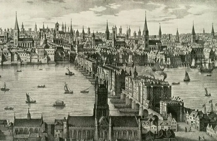 Framed Print : The Old Bridge, The Only Bridge Over the Thames Until 1750, Stood for Six and a Half Cent... 1937 Creator: Unknown. The Old Bridge, The Only Bridge Over the Thames Until 1750, Stood for Six and a Half Cent... 1937 Creator: Unknown Framed Print : The Old Bridge, The Only Bridge Over the Thames Until 1750, Stood for Six and a Half Cent... 1937 Creator: Unknown. The Old Bridge, The Only Bridge Over the Thames Until 1750, Stood for Six and a Half Cent... 1937 Creator: Unknown