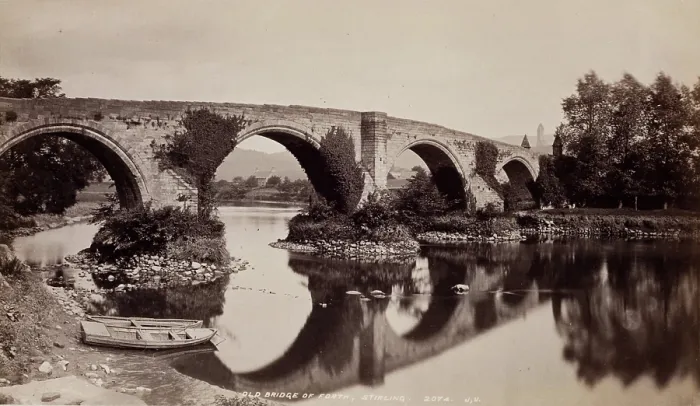 Framed Print : Old Bridge of Forth, Stirling, between 1870 and 1880. Creator: James Valentine Framed Print : Old Bridge of Forth, Stirling, between 1870 and 1880. Creator: James Valentine