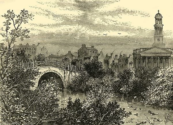 Old Bridge Over the Lake, Regents Park, in 1847, (c1876). Creator: Unknown