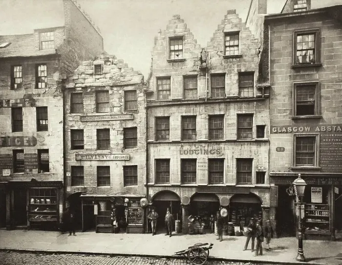 Framed Print : Old Buildings In High Street, Nos. 17-27 (#16), Printed 1900. Creator: Thomas Annan Framed Print : Old Buildings In High Street, Nos. 17-27 (#16), Printed 1900. Creator: Thomas Annan