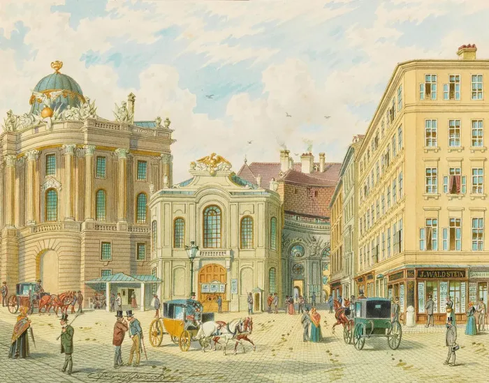 Framed Print : The old Burgtheater in Vienna, Early 1900s Framed Print : The old Burgtheater in Vienna, Early 1900s