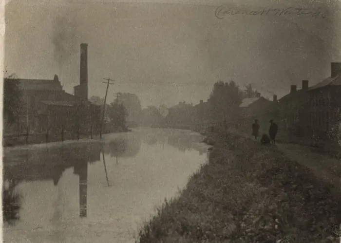 Framed Print : Along the Old Canal, 1896. Creator: Clarence H. White (American, 1871-1925) Framed Print : Along the Old Canal, 1896. Creator: Clarence H. White (American, 1871-1925)
