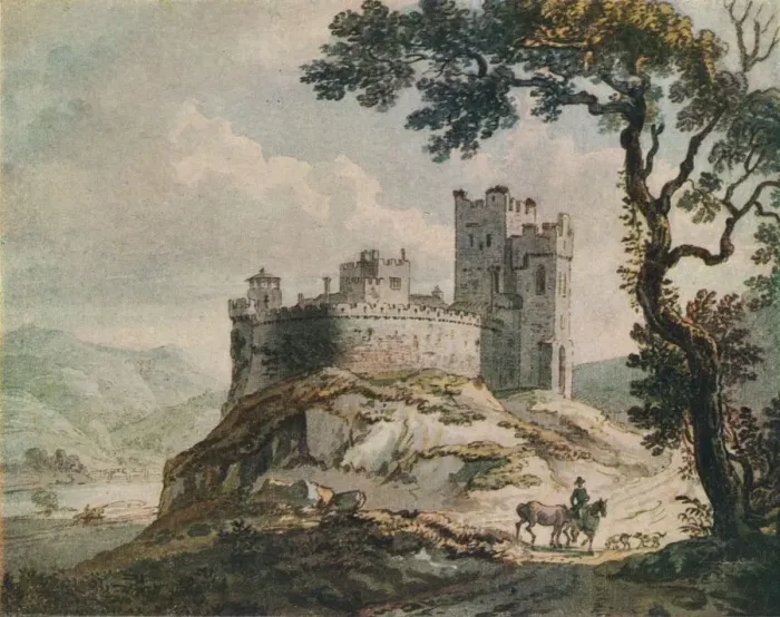 Framed Print : An Old Castle, c1764. Artist: Paul Sandby Framed Print : An Old Castle, c1764. Artist: Paul Sandby