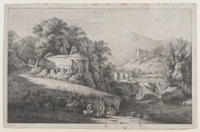 Framed Print : Old Chapel at Chatillon-d Azergues, 1799. Creator: Jean-Jacques de Boissieu Framed Print : Old Chapel at Chatillon-d Azergues, 1799. Creator: Jean-Jacques de Boissieu
